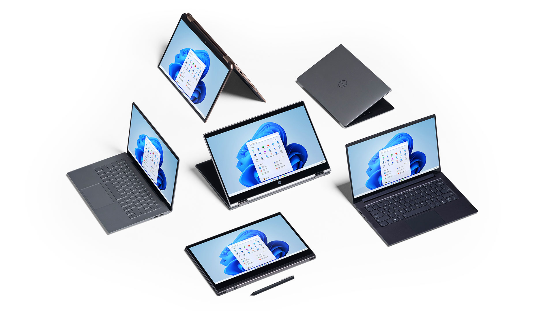مجموعة من 6 أجهزة كمبيوتر تعمل بنظام Windows 11